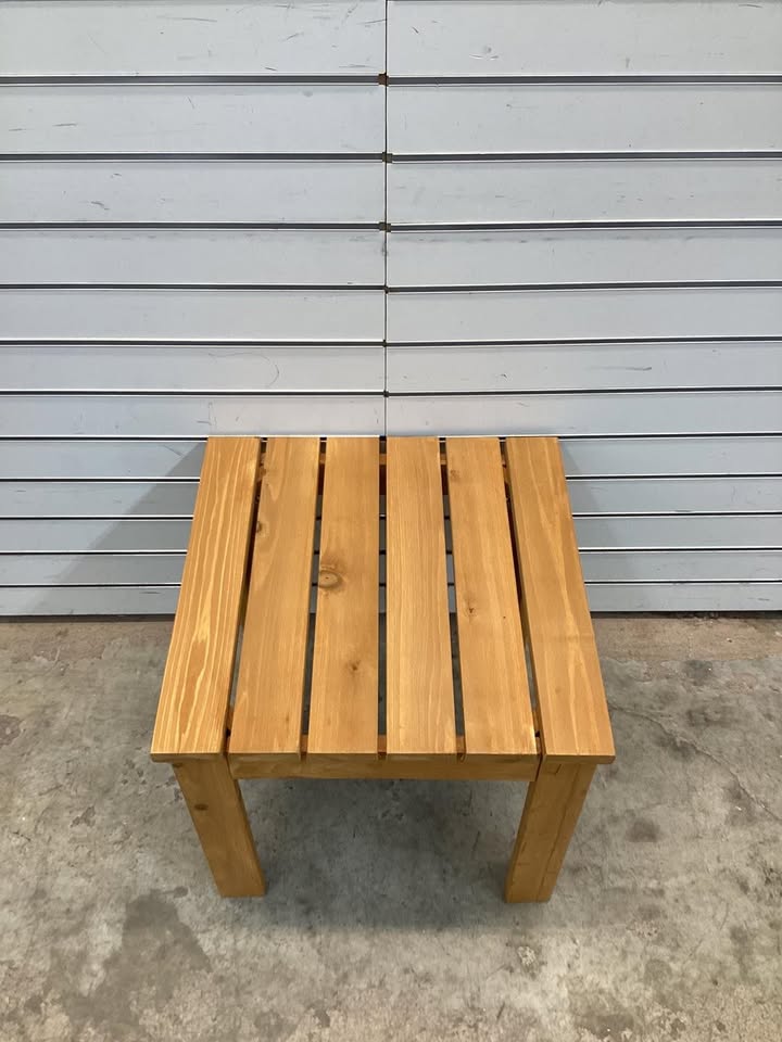 Costway Wooden Square Patio Coffee Bistro Table
