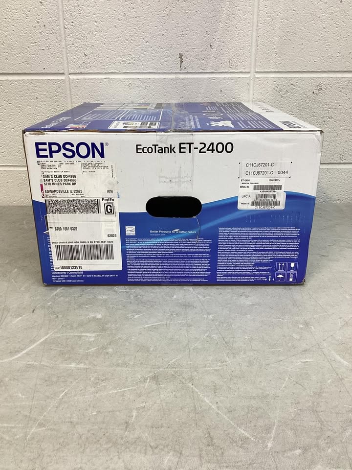Lightly Used Epson EcoTank ET-2400 Special Edition All-in-One Inkjet Printer, 1 Bonus Black Ink Bottle