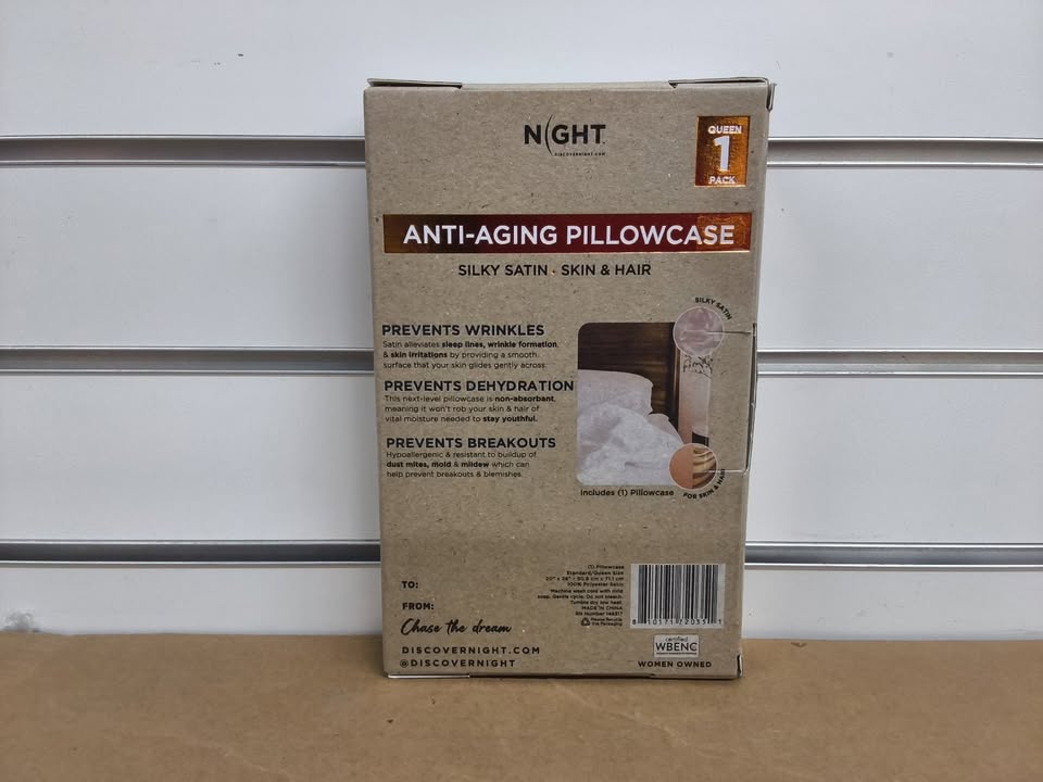 NIGHT Anti-Aging Satin Pillowcase, White