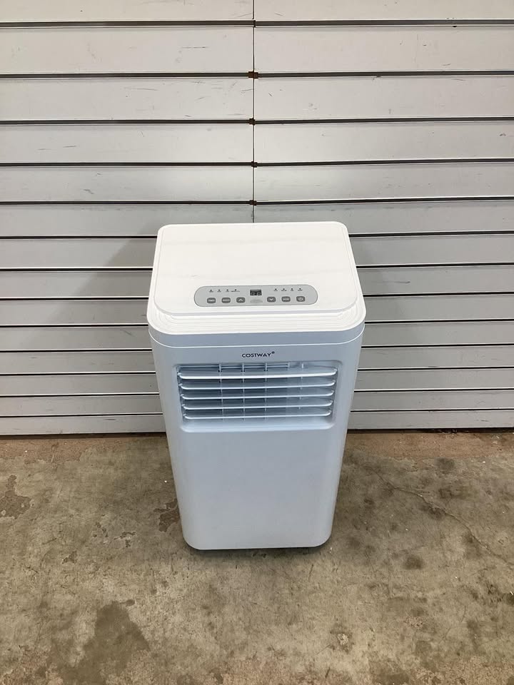 Costway 8000 BTU (ASHRAE) 5000 (DOE) BTU Portable Air Conditioner Cools 250 sq. ft. with Dehumidifier in White