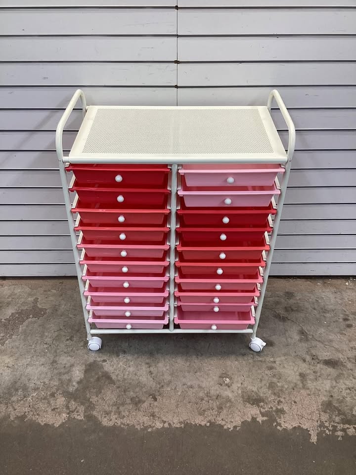 Costway 20 Drawers Rolling Storage Cart Studio Organizer