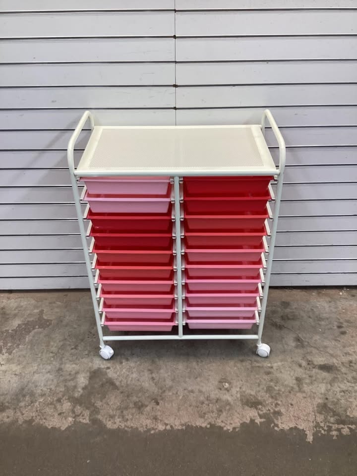 Costway 20 Drawers Rolling Storage Cart Studio Organizer