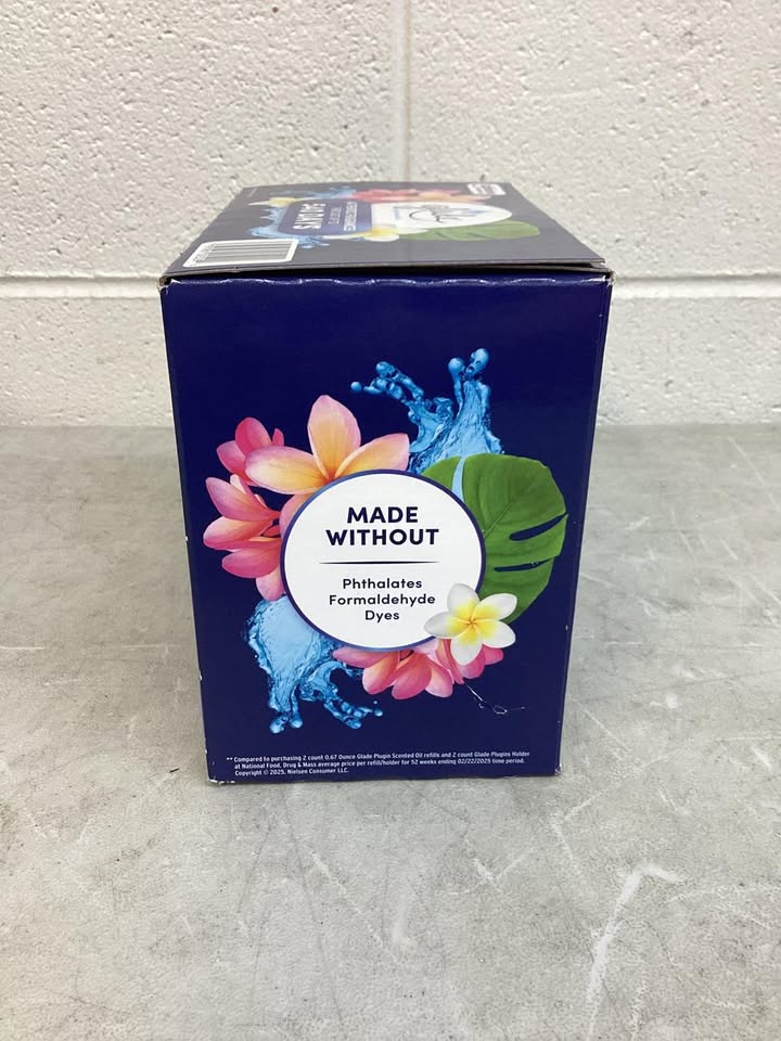Glade PlugIns Scented Oil, Aqua Waves Scent, 1 Warmer + 9 Refills