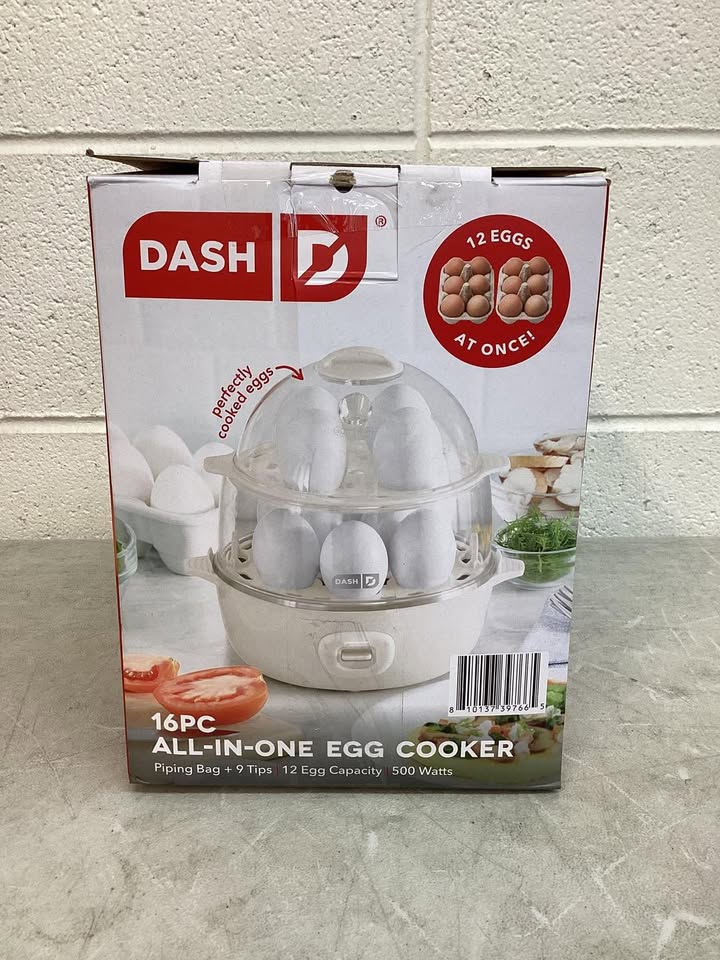 Dash 16-piece All-in-One Egg Cooker with Piping Bag and 9 Tips