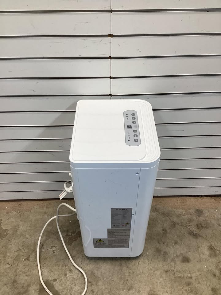 Costway 8000 BTU (ASHRAE) 5000 (DOE) BTU Portable Air Conditioner Cools 250 sq. ft. with Dehumidifier in White