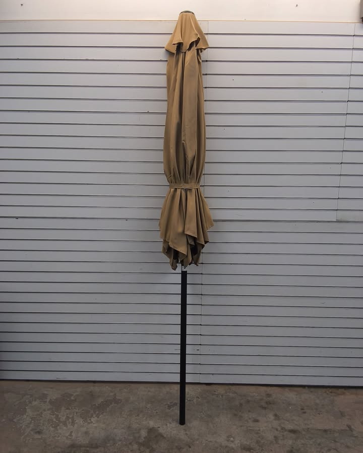Outdoor Steel Market Patio Umbrella Decoration w/ Tilt, Crank Lift - 10ft