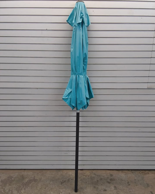 Outdoor Market Patio Umbrella w/ Push Button Tilt, Crank Lift - 7.5ft