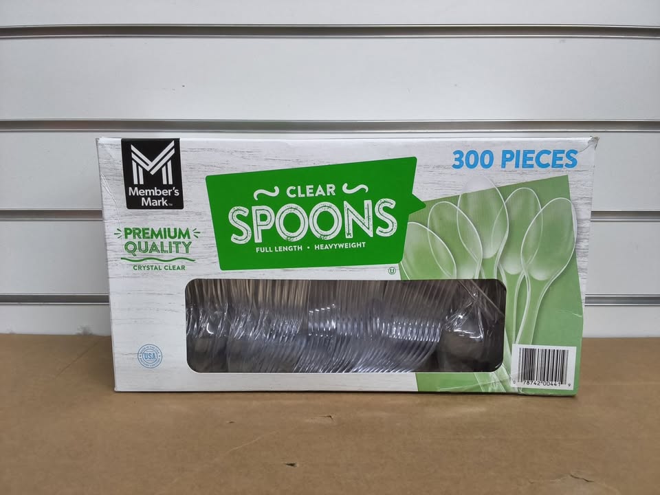 Member's Mark Clear Plastic Spoons, Heavyweight 300 ct.