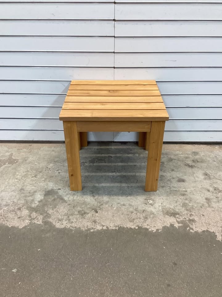 Costway Wooden Square Patio Coffee Bistro Table