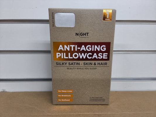 NIGHT Anti-Aging Satin Pillowcase, White