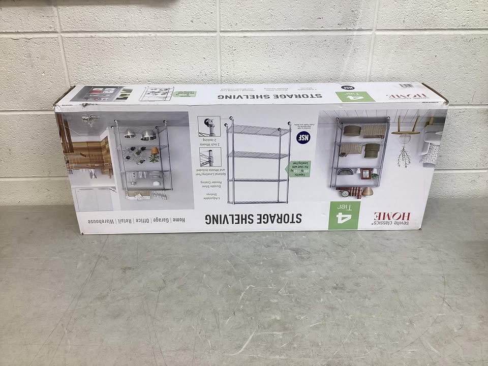 Seville Classics 4-Tier Steel Wire Shelving