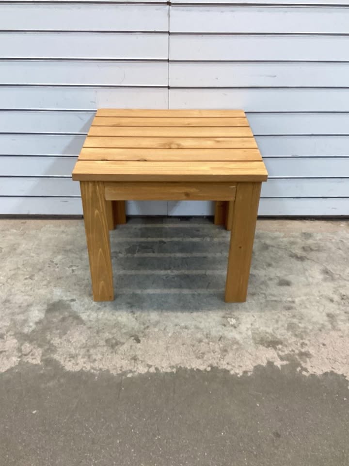 Costway Wooden Square Patio Coffee Bistro Table