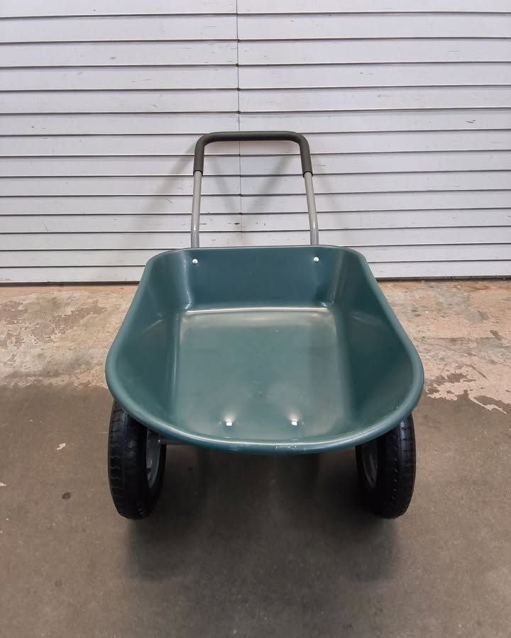 Dual-Wheel Wheelbarrow Garden Cart