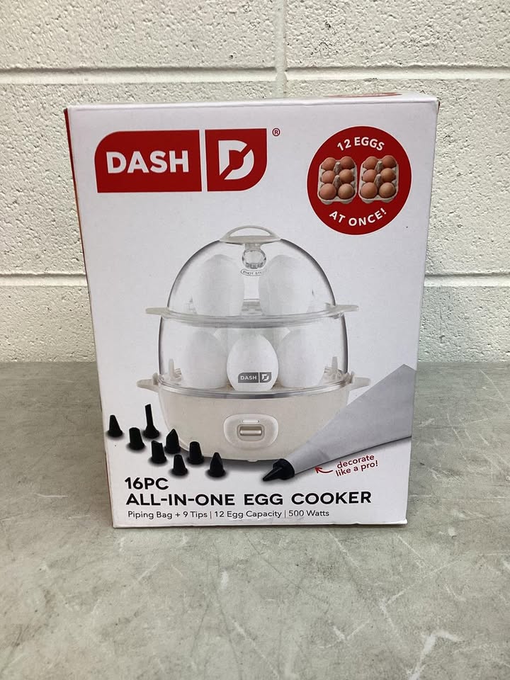 Dash 16-piece All-in-One Egg Cooker with Piping Bag and 9 Tips