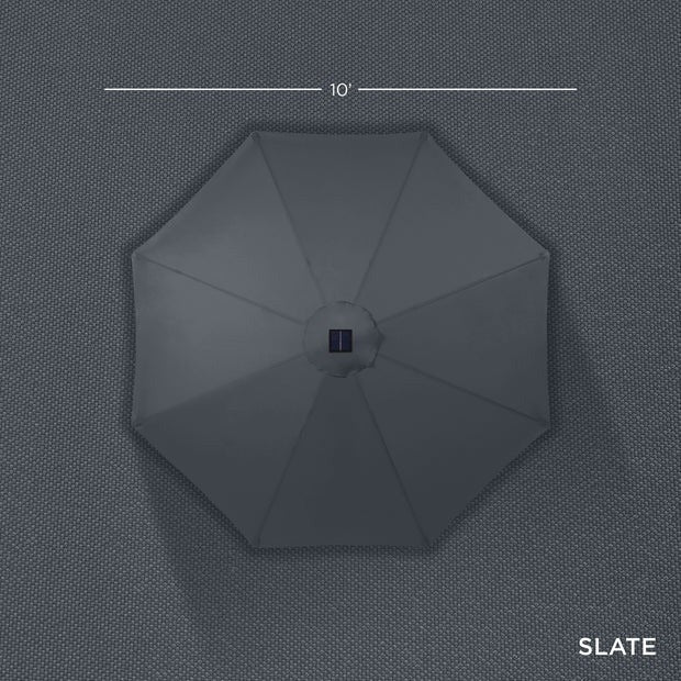 Solar LED Lighted Patio Umbrella w/ Tilt Adjustment, UV-Resistant - 10ft