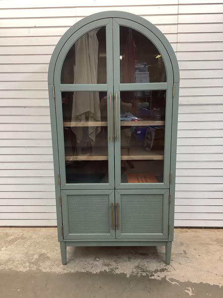 Member's Mark Enzo Storage Cabinet With Rattan Cabinet Doors