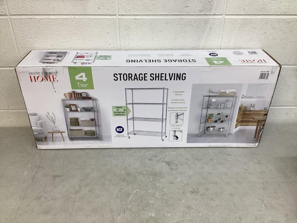Seville Classics 4-Tier Steel Wire Shelving