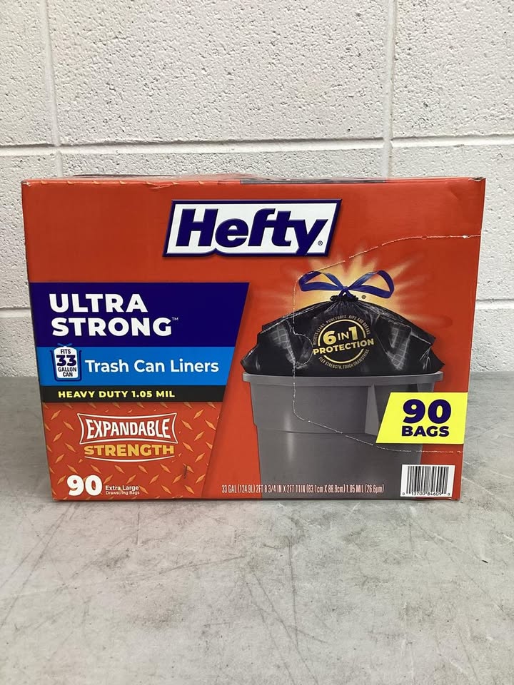 Hefty Ultra Strong Drawstring Trash Bags, Unscented 33 gal., 90 ct.