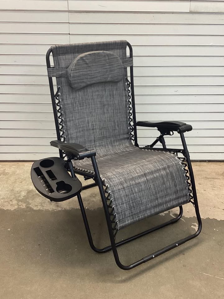 Oversized Reclining Zero Gravity Chair Lounger w/ Cup Holder, Pillow
