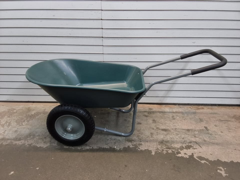 Dual-Wheel Wheelbarrow Garden Cart