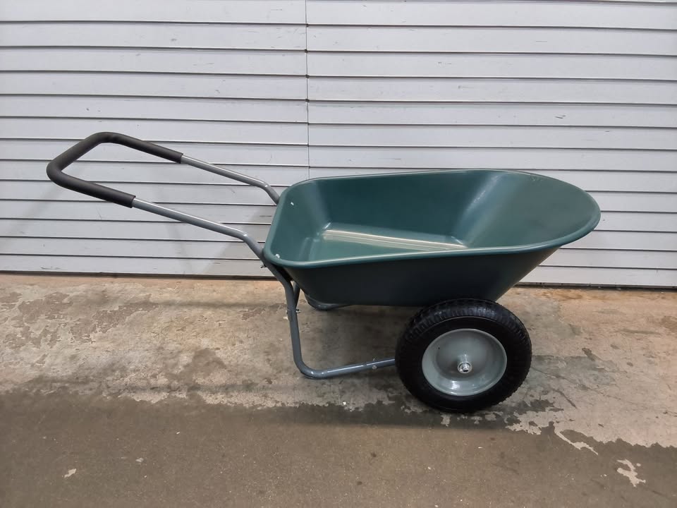 Dual-Wheel Wheelbarrow Garden Cart