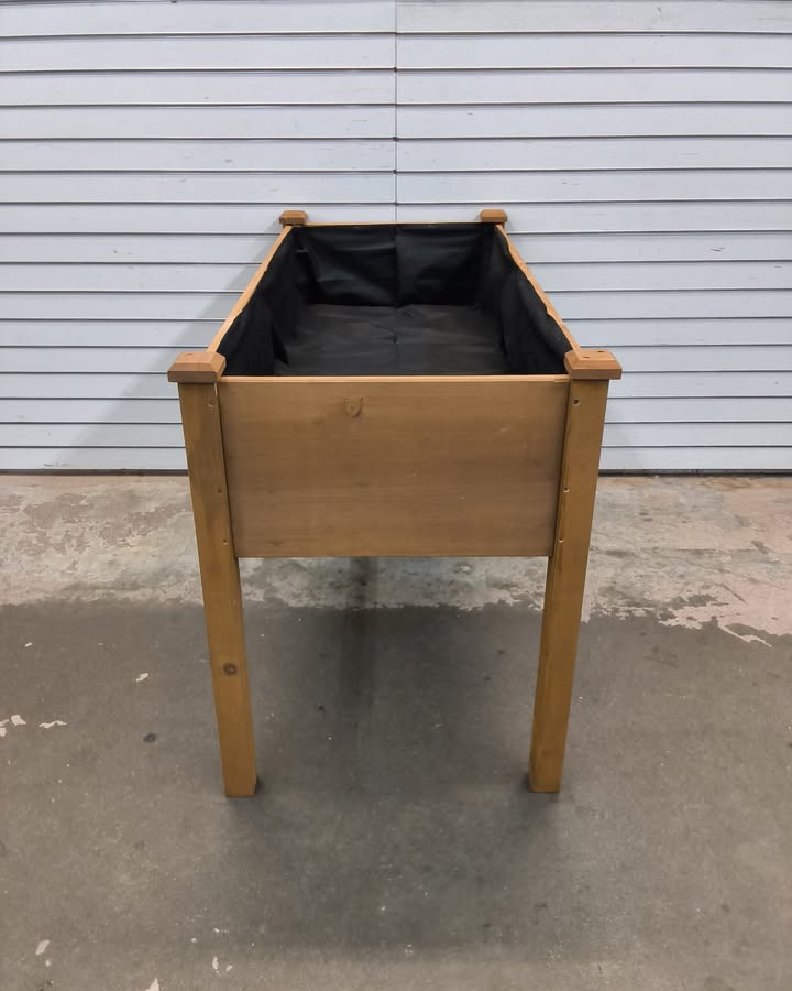 Raised Garden Bed, Elevated Wooden Planter Box w/ Foot Caps - 48x24x30in