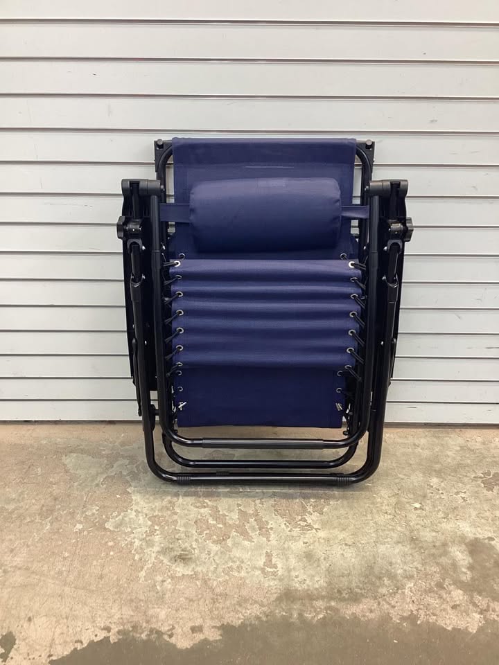 Folding Zero Gravity Recliner Patio Lounge Chair w/ Canopy, Side Tray