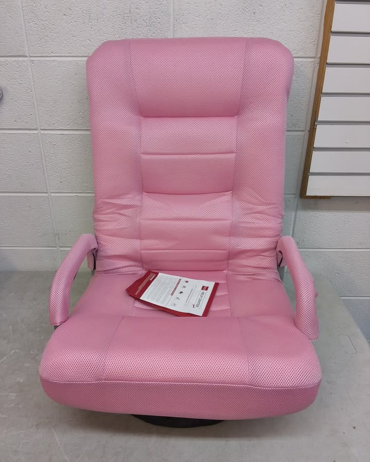 Best Choice Products 360-Degree Swivel Gaming Floor Chair w/ Armrest Handles, Foldable Adjustable Backrest - Pink