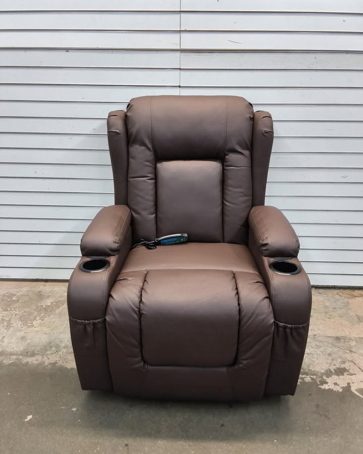 Electric Power Lift Recliner Massage Chair w/ Heat, USB Port, Cupholders
