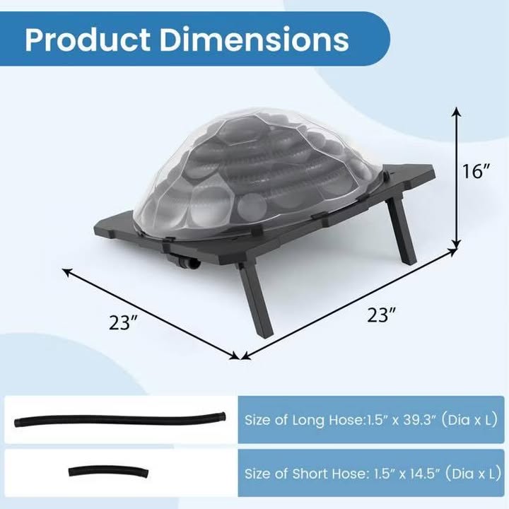 Lightly Used Costway 1 PCS Solar Dome Pool Heater
Model# NP12275