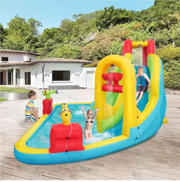 Costway Inflatable Water Slide Kids Bounce House with Blower