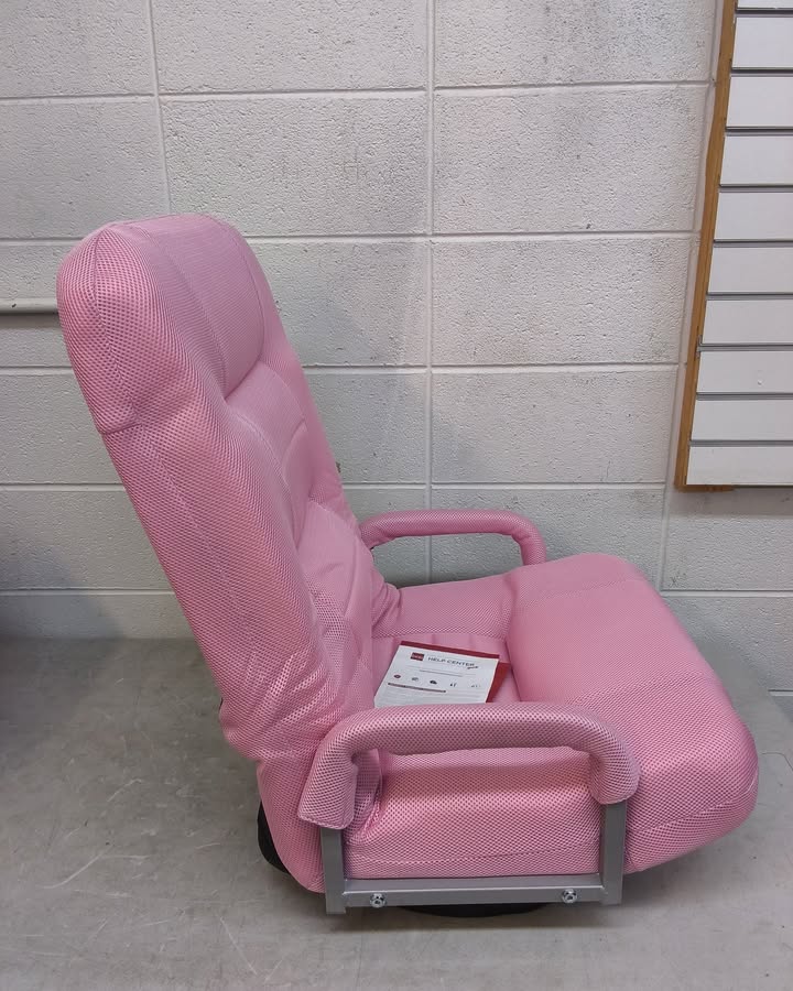 Best Choice Products 360-Degree Swivel Gaming Floor Chair w/ Armrest Handles, Foldable Adjustable Backrest - Pink