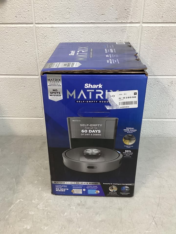 Lightly Used Shark Matrix Self-Emptying Robot Vacuum with 60 Day Dock