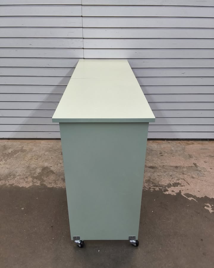 Best Choice Products Sewing Machine Table & Desk w/ Craft Storage and Trays - Light Green.