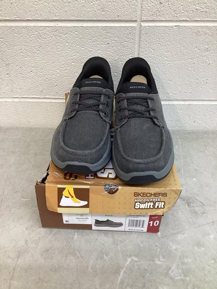 Skechers Men's Hands Free Swift Fit Canvas Sneaker Size 10