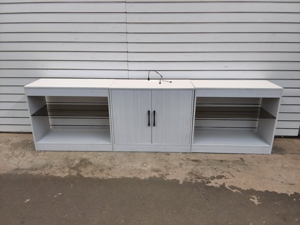 TV Stand for TVs up to 85 Inches LED Entertainment Center with Power Outlets