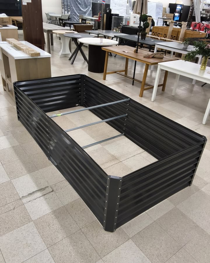 Outdoor Metal Raised Garden Bed for Vegetables, Flowers, Herbs - 8x4x2ft