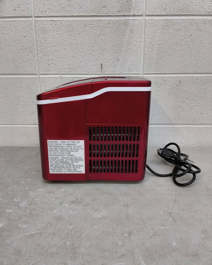 Lightly used Costway Portable Ice Maker Machine Countertop 26Lbs/24H Self-cleaning w/ Scoop Red