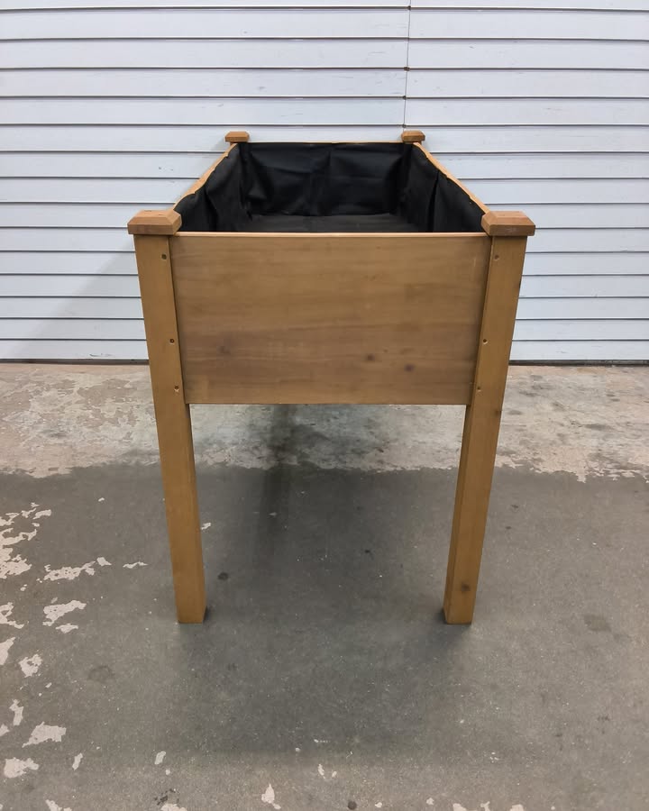 Raised Garden Bed, Elevated Wooden Planter Box w/ Foot Caps - 48x24x30in