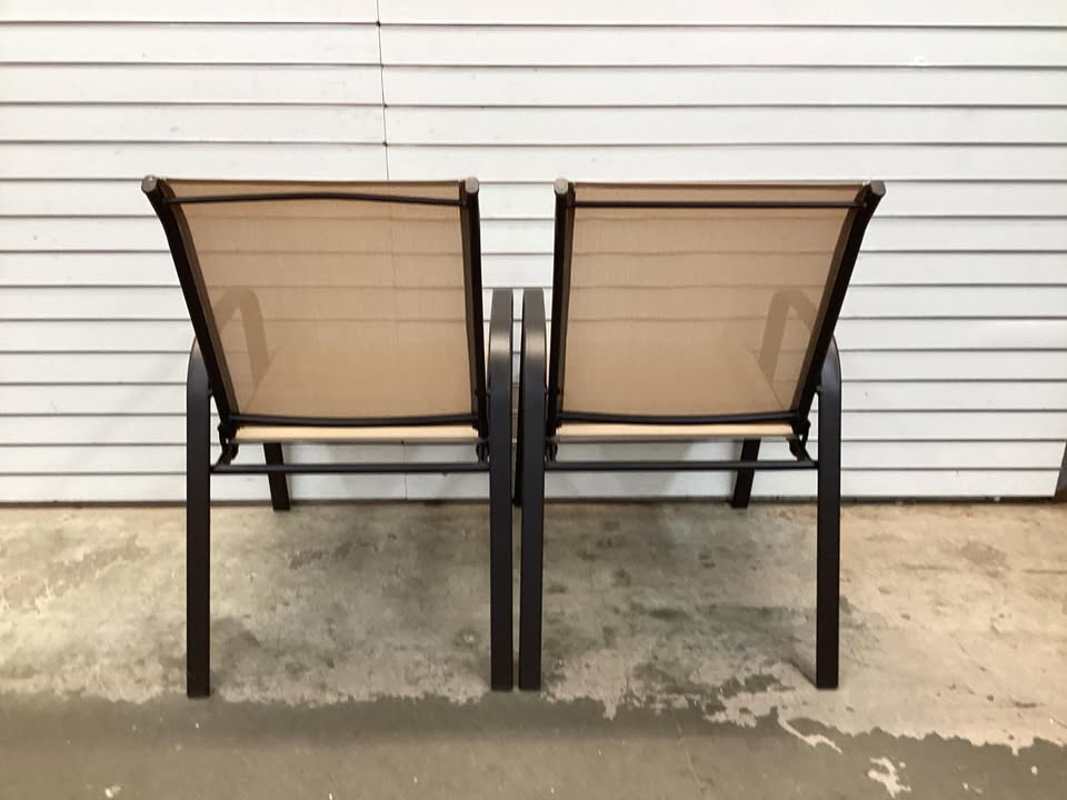 2 Pieces Patio Outdoor Dining Chair with Armrest