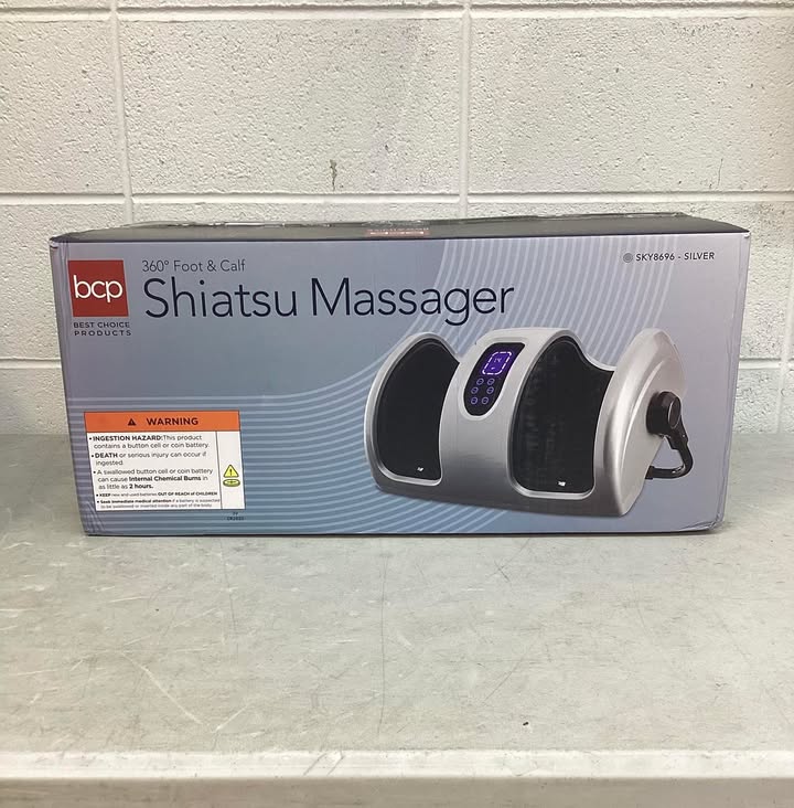 Reflexology Shiatsu Foot Massager w/ High-Intensity Rollers, Remote Control