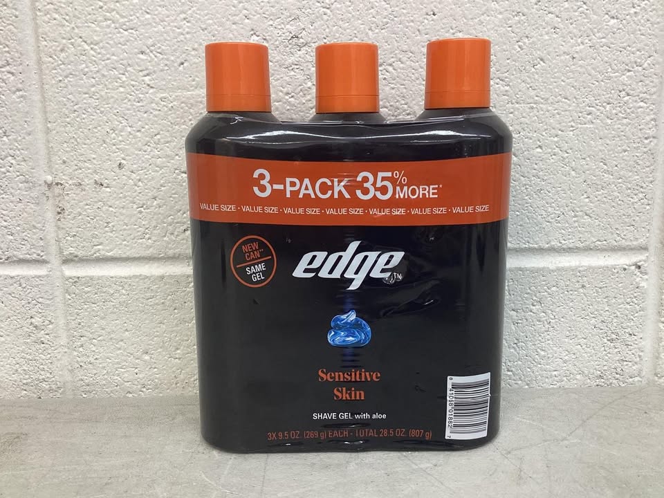 Edge Sensitive Skin Shaving Gel for Men, 9.5 oz., 3 pk.