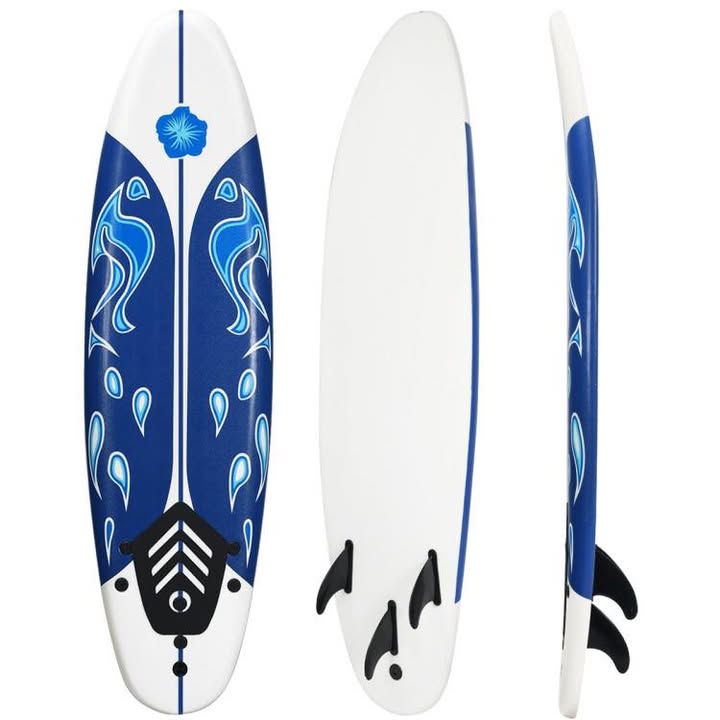 Costway 6Ft Surfboard with 3 Detachable Fins