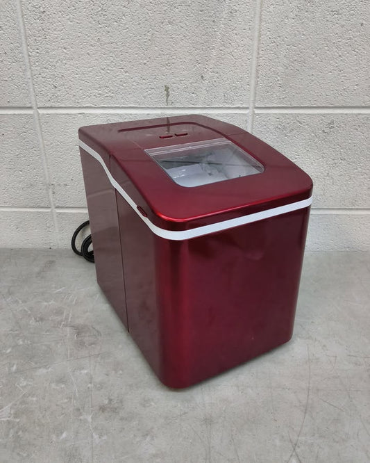 Lightly used Costway Portable Ice Maker Machine Countertop 26Lbs/24H Self-cleaning w/ Scoop Red