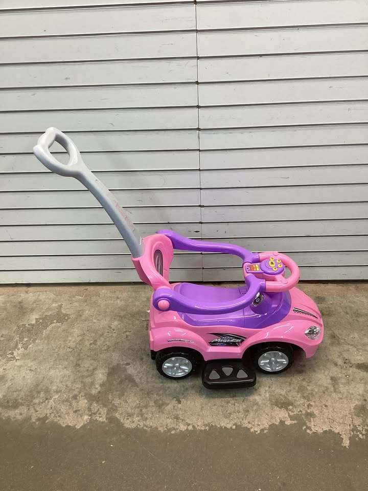 3-in-1 Kids Push Car w/ Handle and Horn