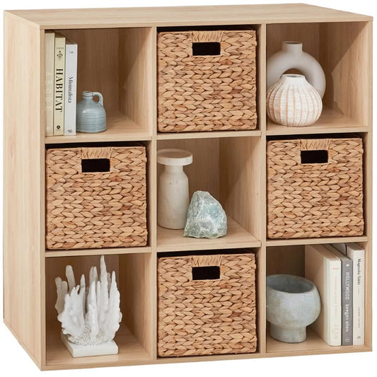 9-Cube Bookshelf Storage Display w/ 3 Removable Panels