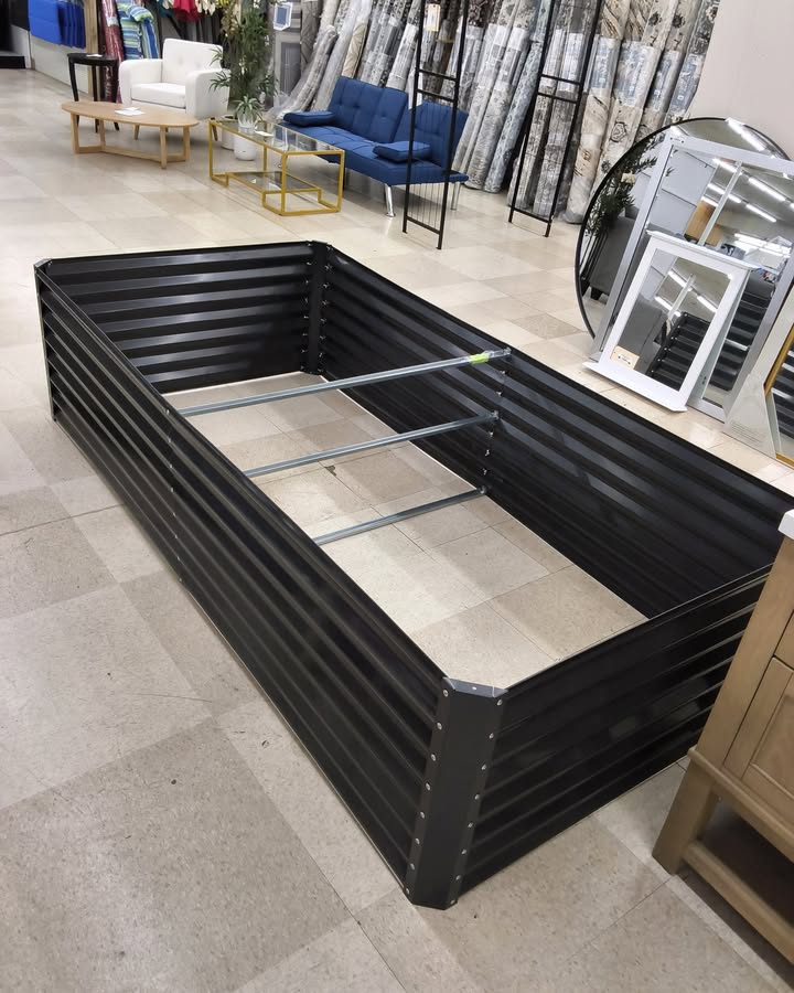 Outdoor Metal Raised Garden Bed for Vegetables, Flowers, Herbs - 8x4x2ft
