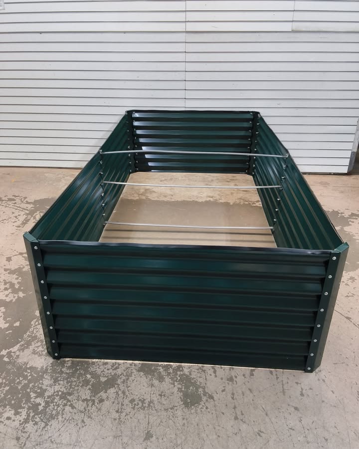 Outdoor Metal Raised Garden Bed for Vegetables, Flowers, Herbs - 8x4x2ft
