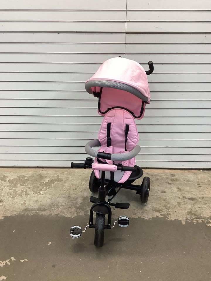 4-in-1 Baby Trike Kids Tricycle with Removable Canopy and Adjustable Push Handle