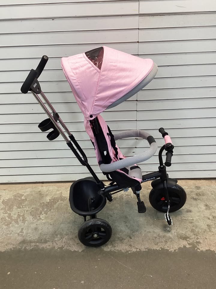 4-in-1 Baby Trike Kids Tricycle with Removable Canopy and Adjustable Push Handle